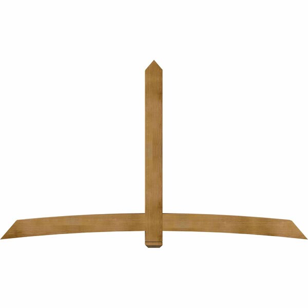 Ekena Millwork Bellingham Rough Sawn Timber Gable Bracket, Western Red Cedar, 108"W x 63"H x 6"D x 6"F, 14/12 Pitch GBW108X63X0606BEL00RWR - main